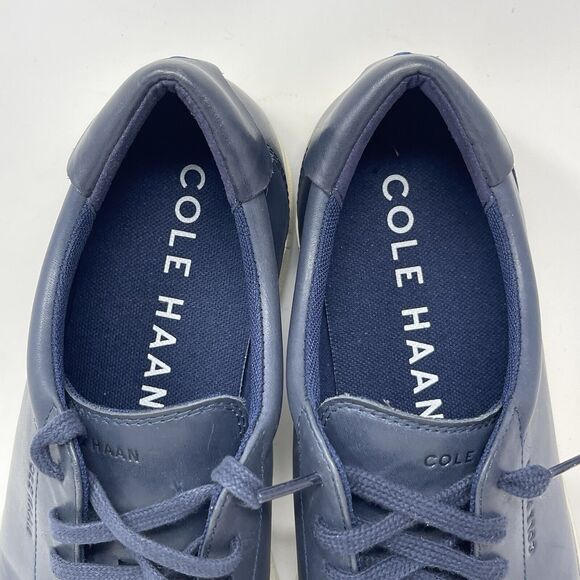 Cole Haan Nantucket 2.0 Mens 11 M Blue Leather Casual Lace Up Classic Sneakers - Picture 10 of 16